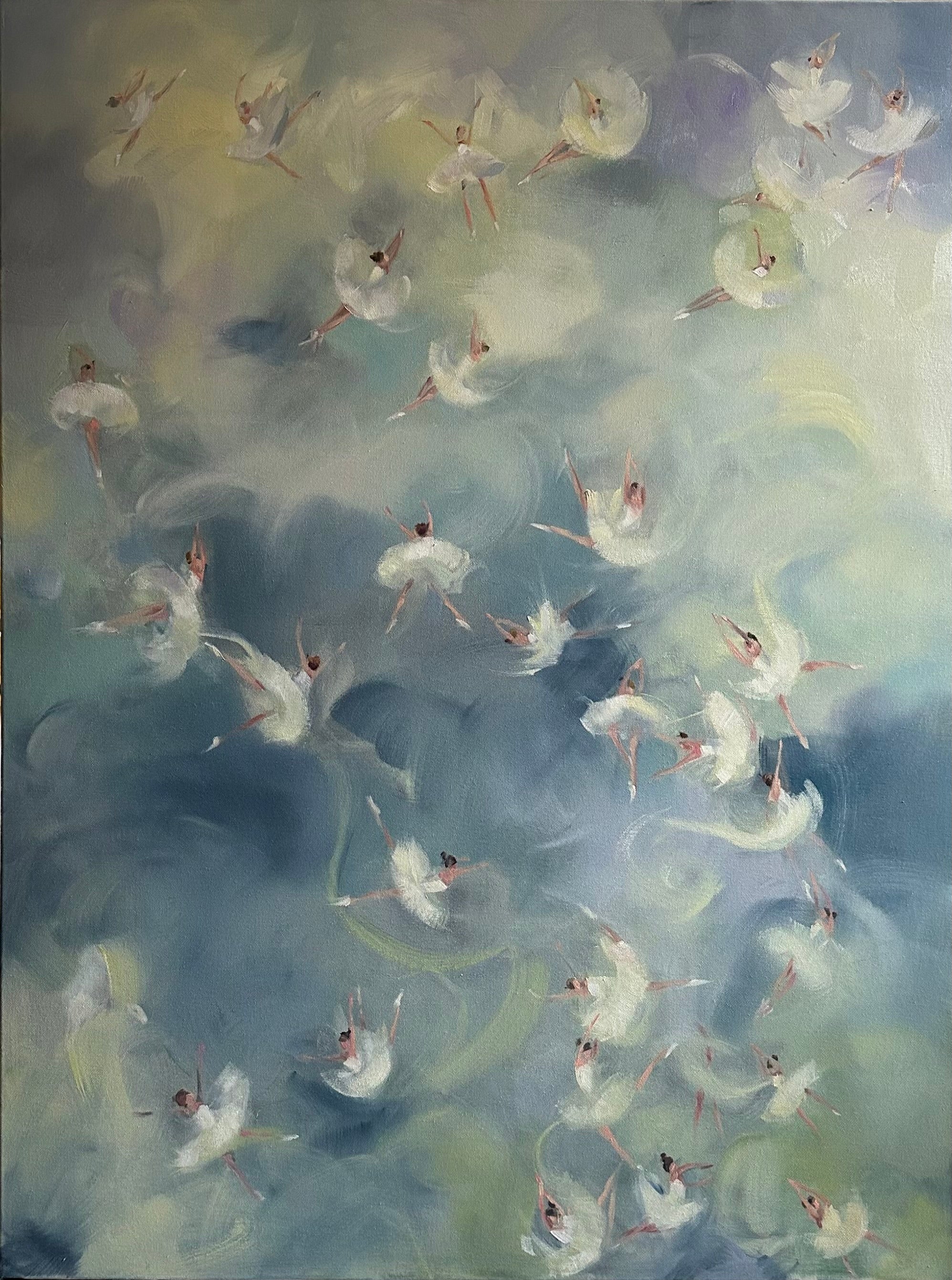 Zory McGrath - Little Ballerina with Gold Balloon (dove grey) main image 0