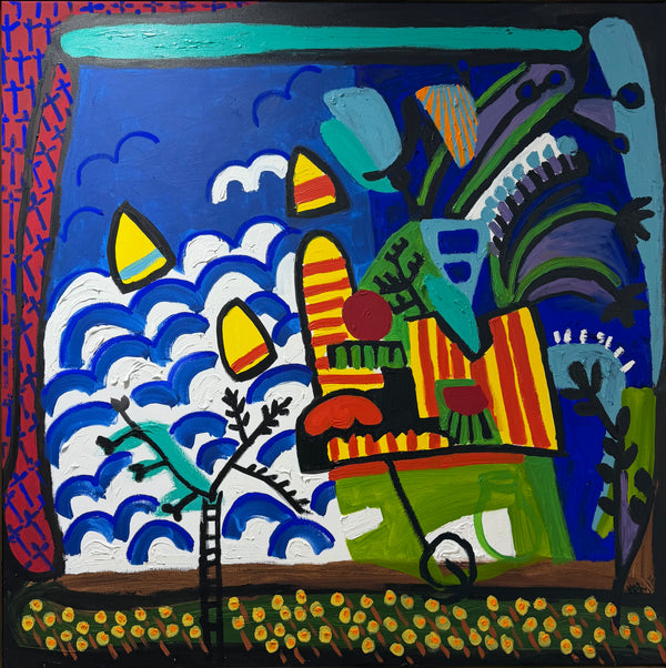 Margaret Delahunty Spencer - The last swim before dinner …Picasso  wallpaper series