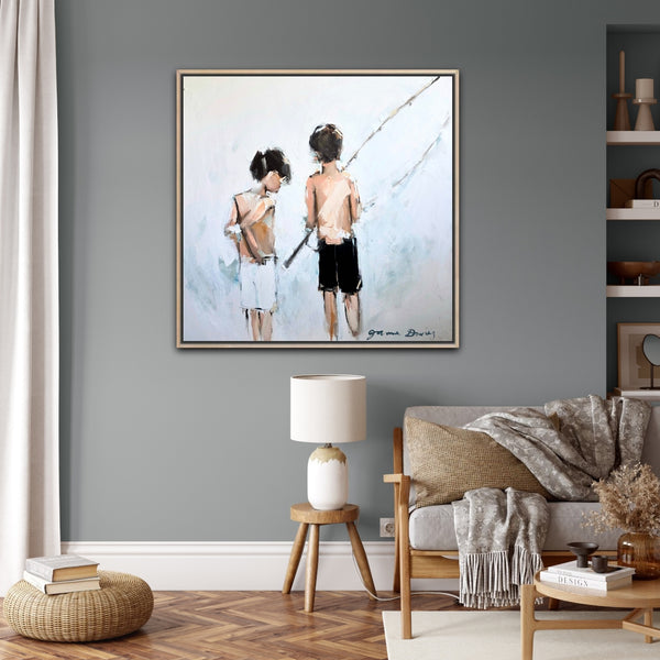 Joanna Davies - Two Boys fishing