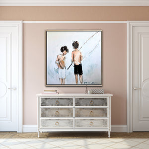 Joanna Davies - Two Boys fishing