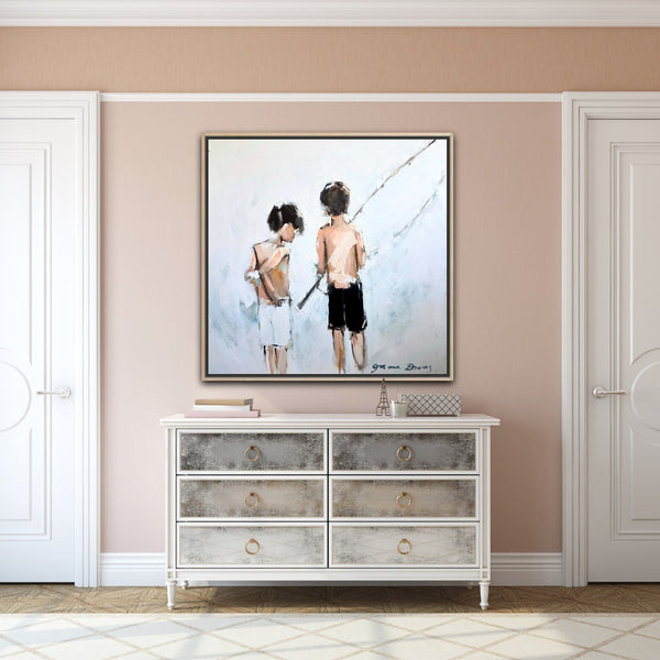 Joanna Davies - Two Boys fishing