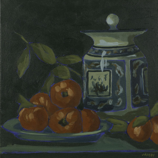 Jody Rigby - Tea caddy and tomatoes