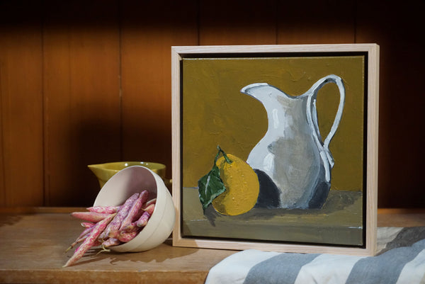 Jody Rigby - White jug and lone fruit