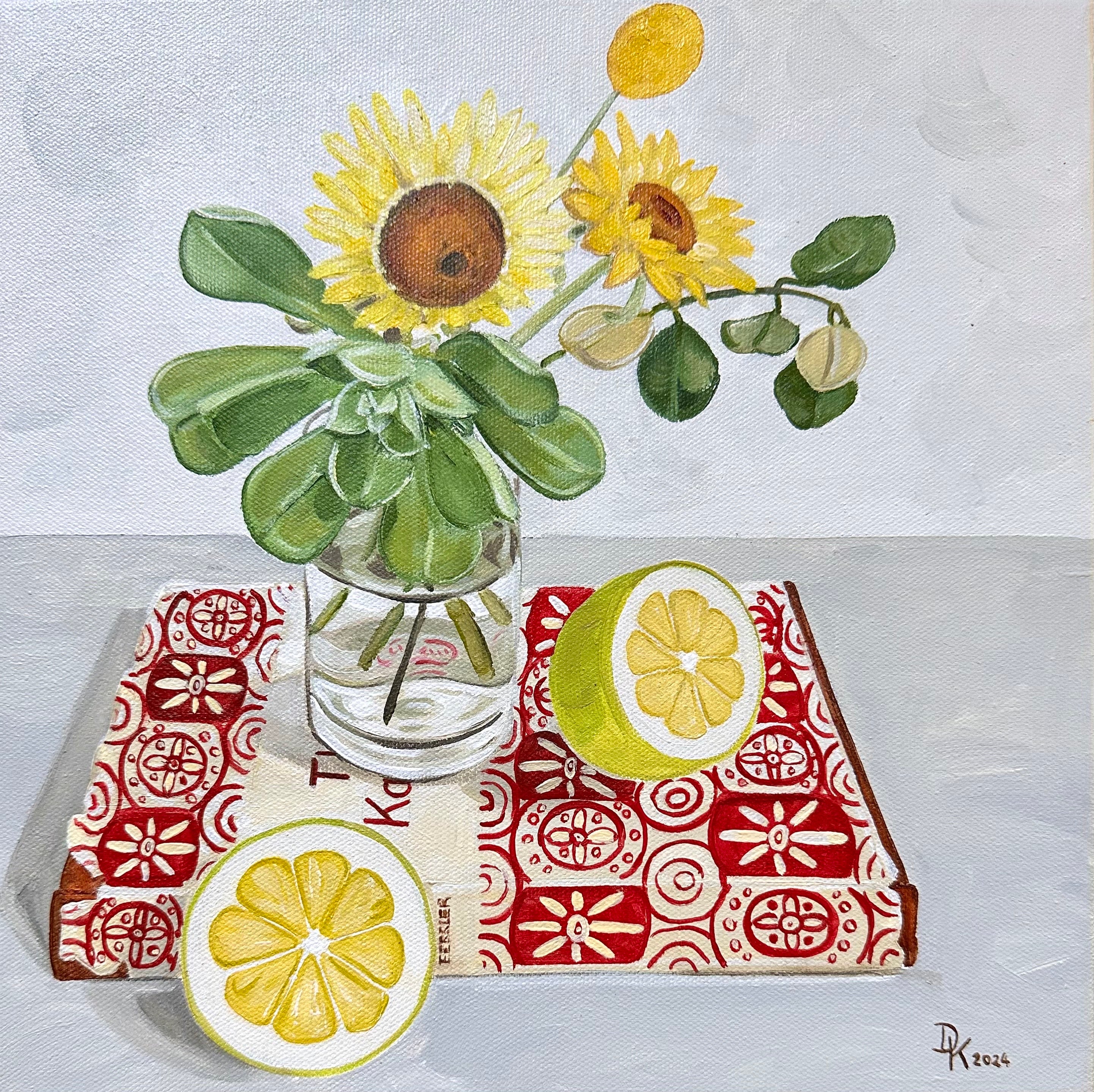 Dominika Keller - Aeonium, Paper Daisies & Correa Foliage No.3