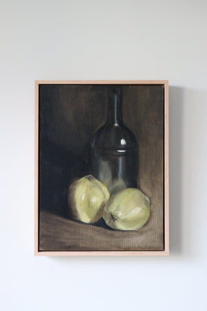 Jessica Olpp - Coings et bouteille d'huile d'olive