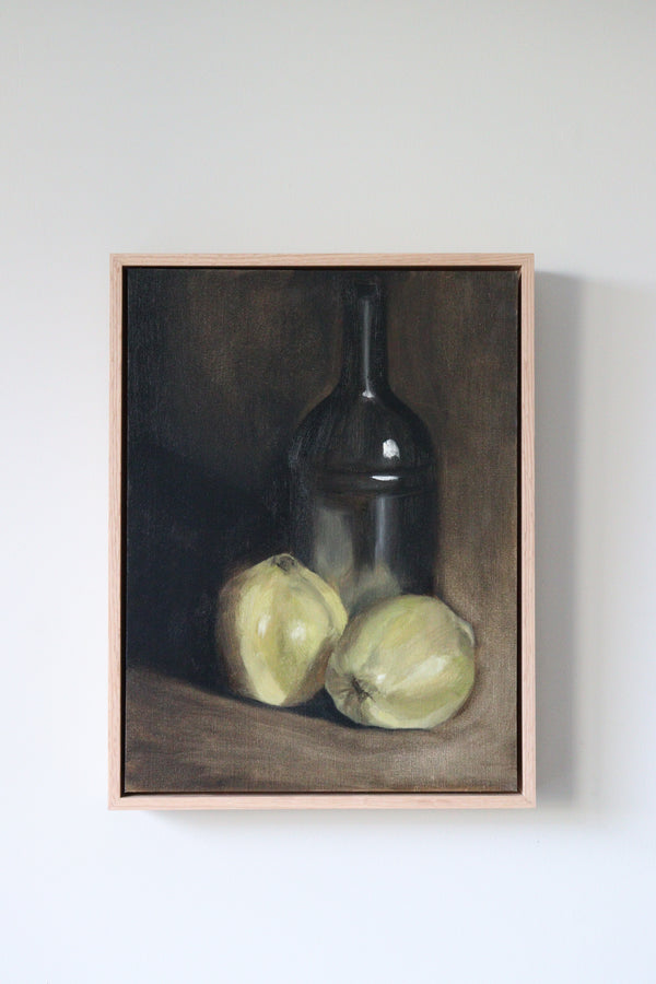 Jessica Olpp - Coings et bouteille d'huile d'olive
