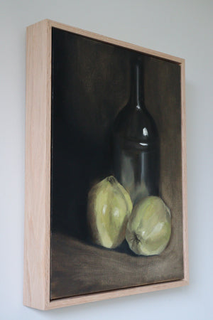 Jessica Olpp - Coings et bouteille d'huile d'olive