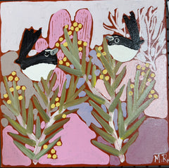 Hannah Goggs | The Moody Rabbit - Willie Wagtails in Eucalyptus 2