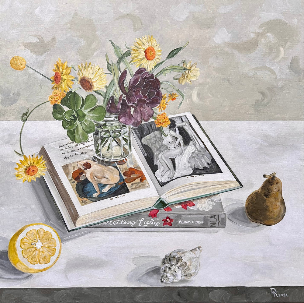 Dominika Keller - Paper Daisies & Succelents with Degas