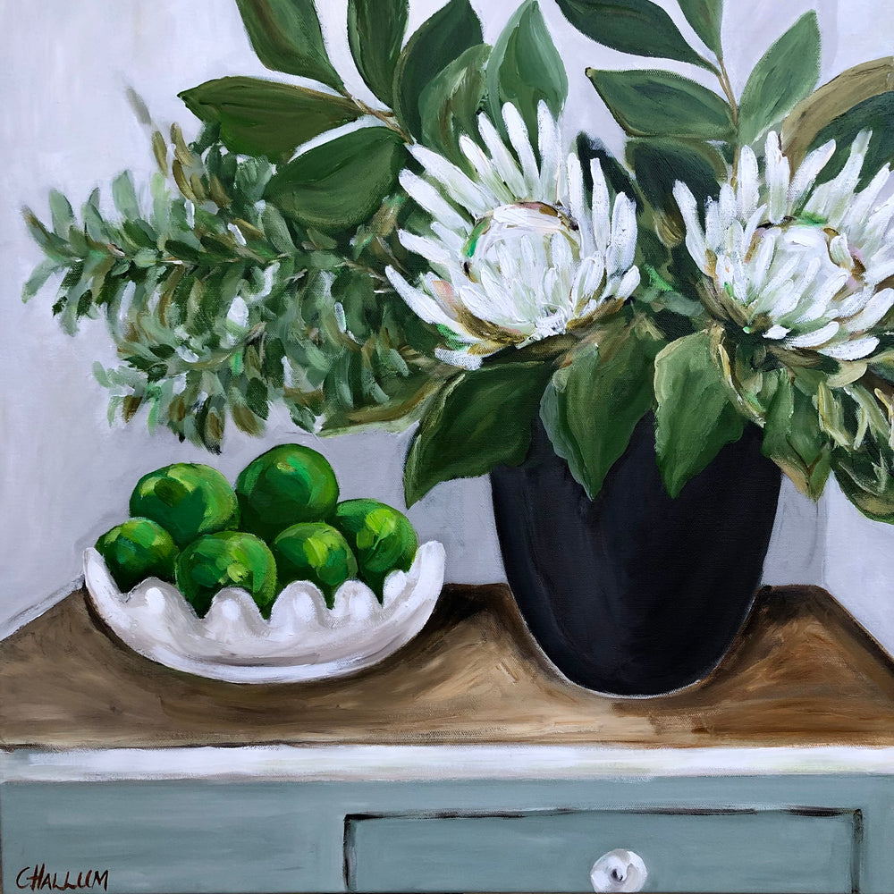 Carolyne Hallum - Proteas and Lime