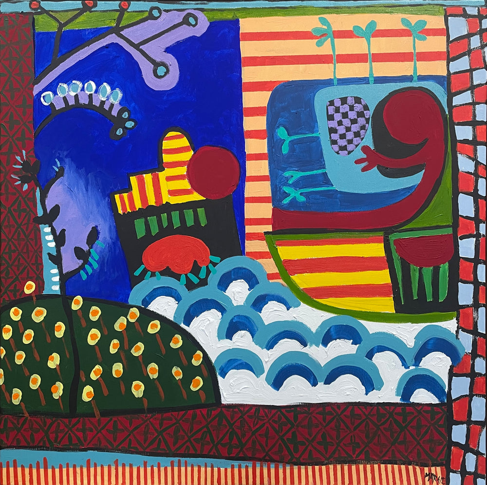Margaret Delahunty Spencer - The sea came indoors from the Picasso wallpaper series