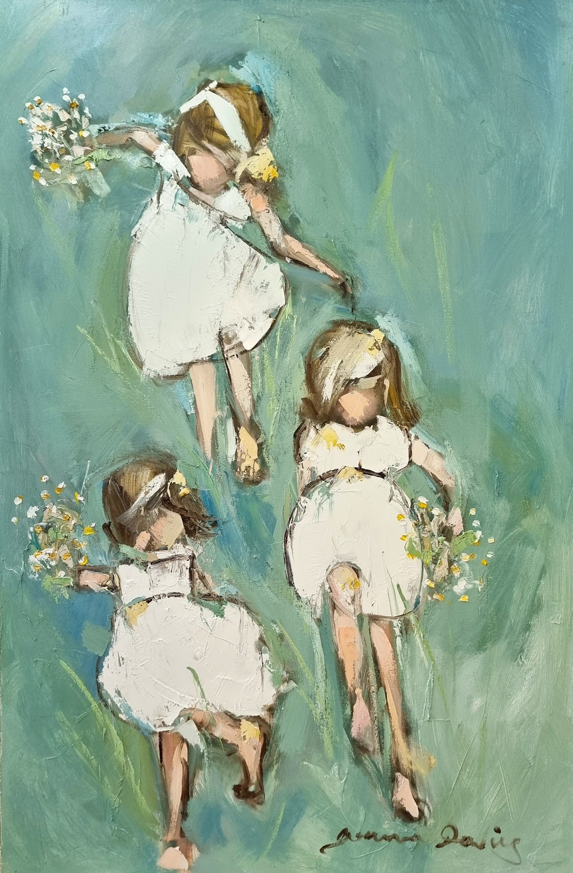 Joanna Davies - Three with daisies