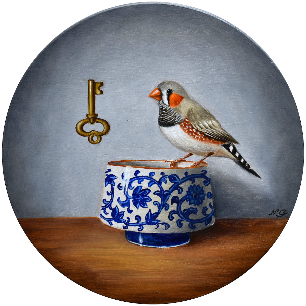 Natasha Junmanee - Zebra finch and a key
