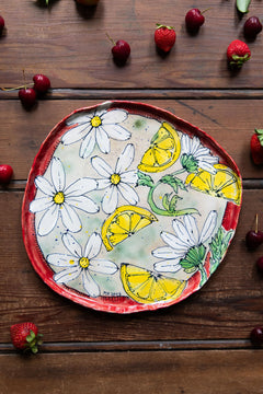 Pia Kuykhoven - Lemon and Daisy Dance - Plate