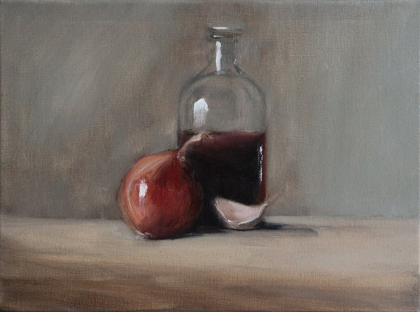 Jessica Olpp - Bouteille, oignon et ail