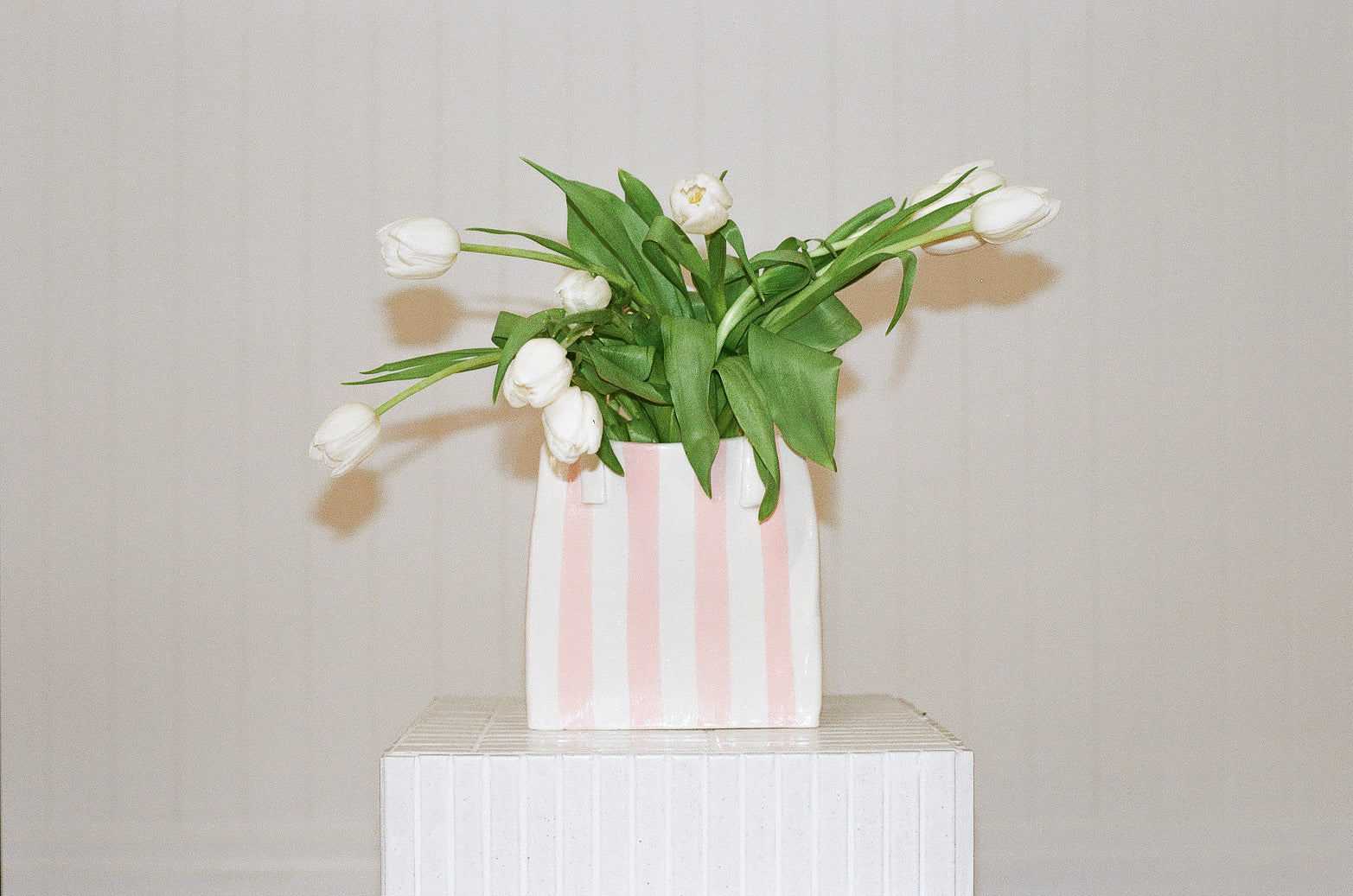 Kleyn Ceramics - Pink Stripe Handbag