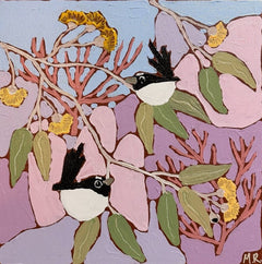 Hannah Goggs | The Moody Rabbit - "Desert Love" Willie Wagtails in Eucalyptus