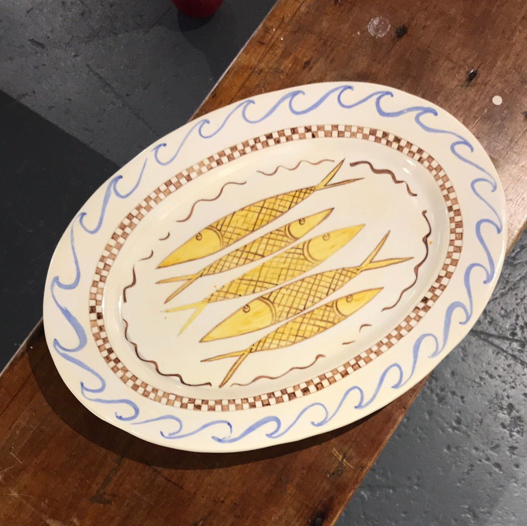 di Lunedì - Yellow fish with brown check pattern