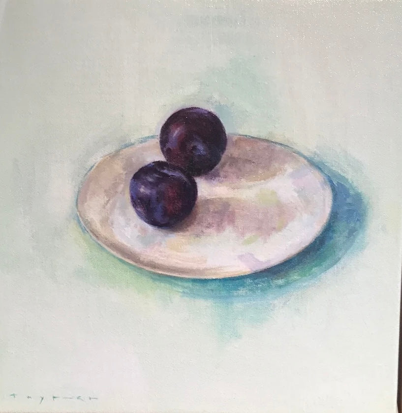 Amanda Twyford - Plums on White Plate