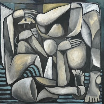 Zoe Doland - Woman with Striped Beach Towel