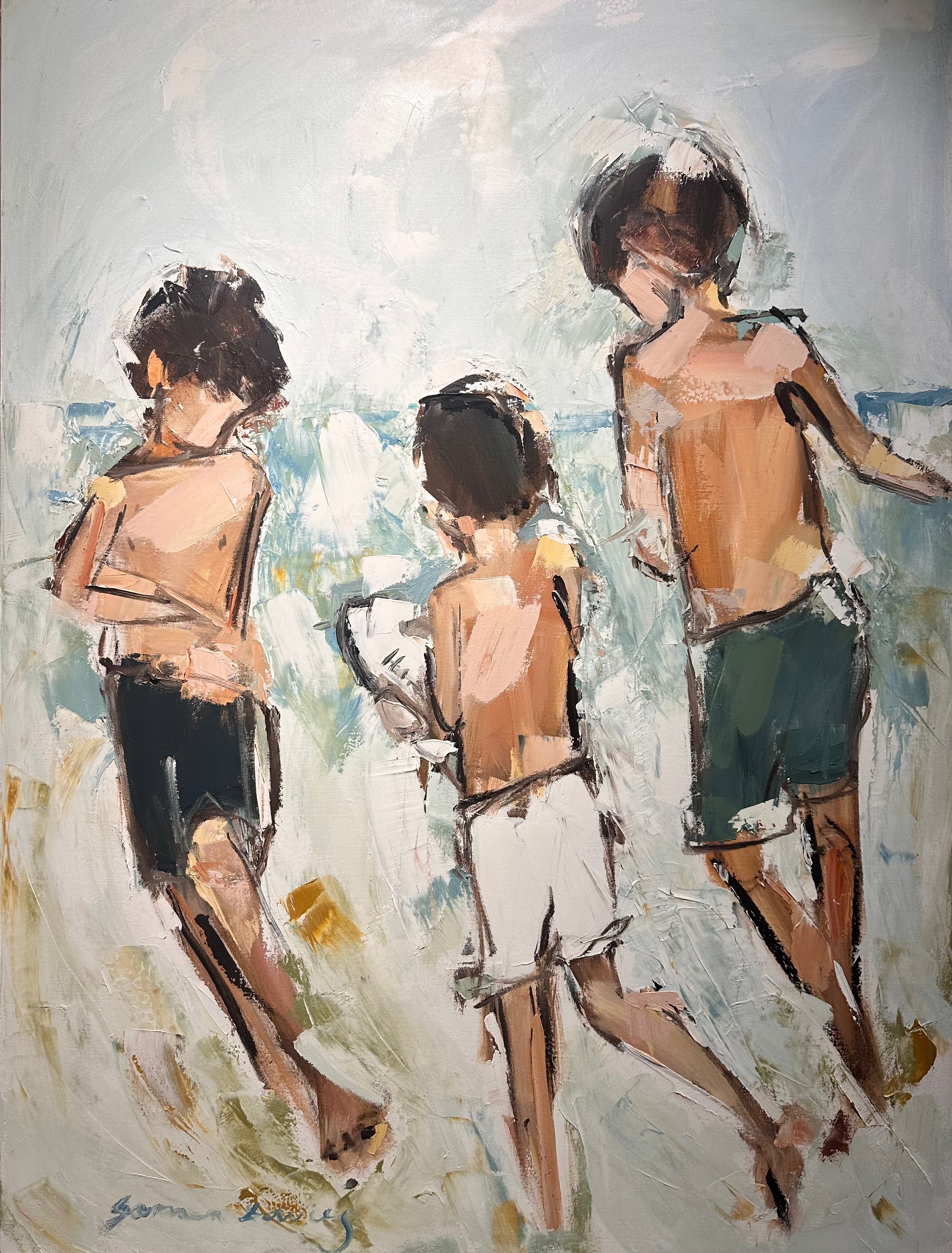 Joanna Davies - Three boys Rugby