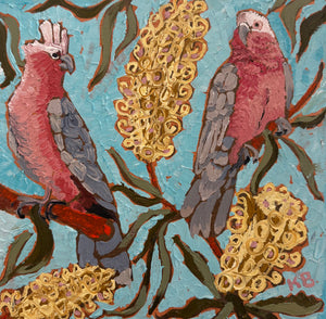 Kobie Bosch - Galahs and Grevilleas