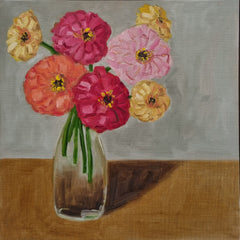 Jo Dunsmuir - Heatwave Zinnias