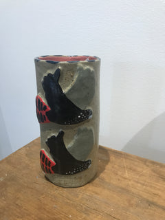 Hannah Goggs | The Moody Rabbit  - Cockatoo Vase (Buff) (item #6)