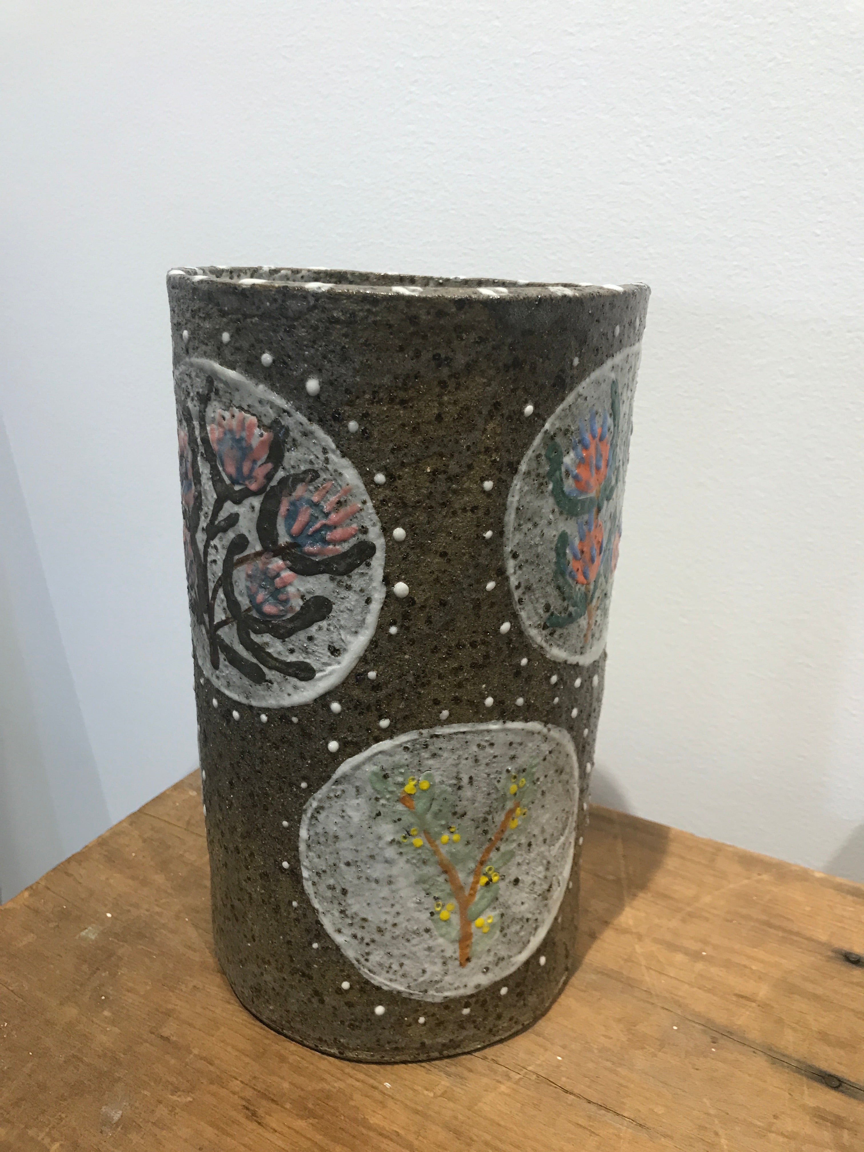 Hannah Goggs | The Moody Rabbit  - Trachyte Vase (Australian Native Plants) (Item #7)