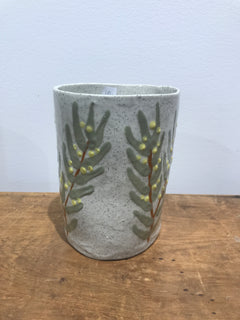 Hannah Goggs | The Moody Rabbit  - White Wattle Vase (item #10)