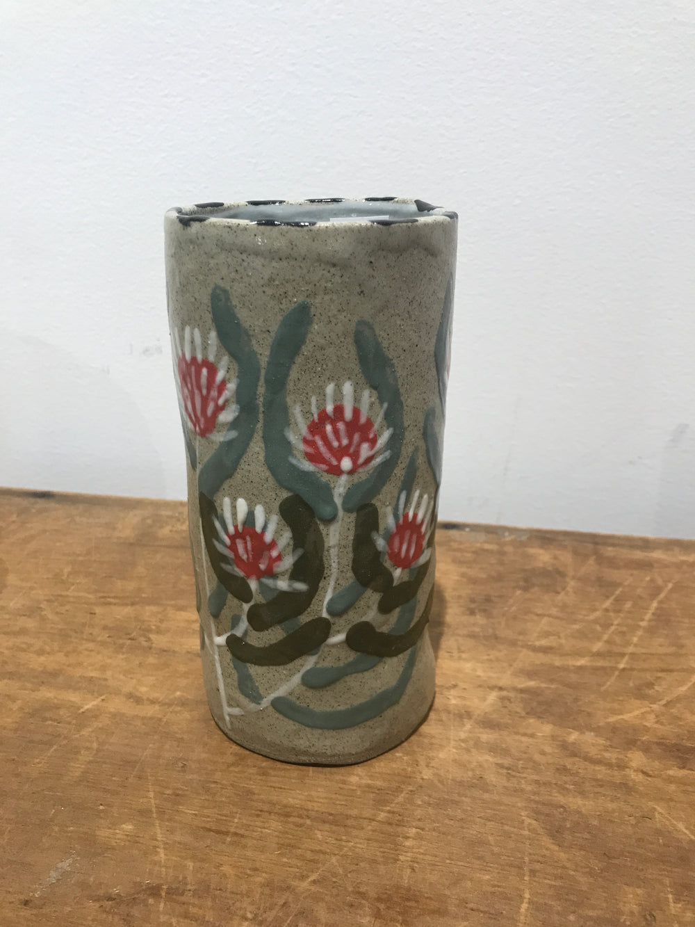 Hannah Goggs | The Moody Rabbit  - Buff Banksia Vase (item #9)