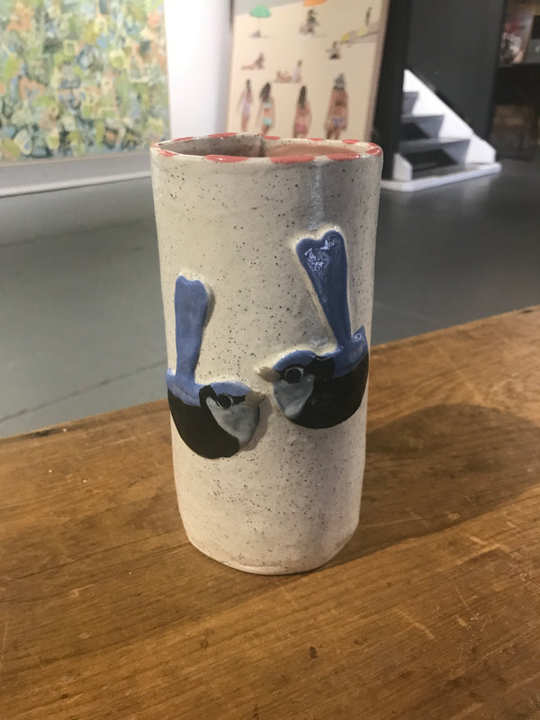 Hannah Goggs | The Moody Rabbit  - Splendid Wren Speckle Vase