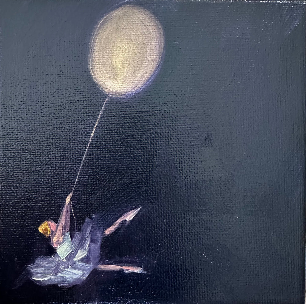 Zory McGrath - Little ballerina w. Gold balloon (dark violet)
