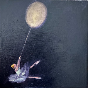 Zory McGrath - Little ballerina w. Gold balloon (dark violet)
