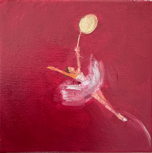 Zory McGrath - Little ballerina w. Gold balloon (red)