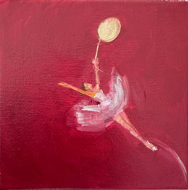 Zory McGrath - Little ballerina w. Gold balloon (red)