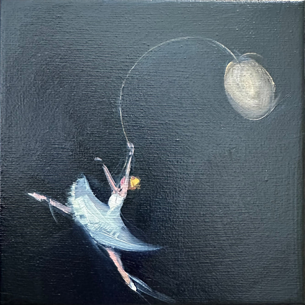 Zory McGrath - Little ballerina w. Gold balloon (indigo)