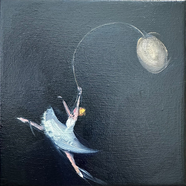 Zory McGrath - Little ballerina w. Gold balloon (indigo)
