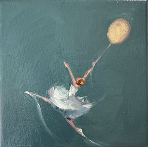 Zory McGrath - Little ballerina w. Gold balloon (green)