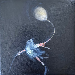 Zory McGrath - Little ballerina w. Gold balloon (dark blue)