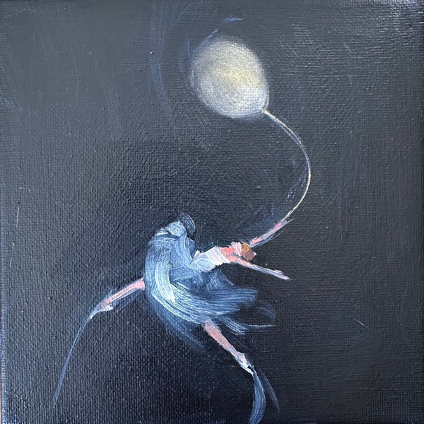 Zory McGrath - Little ballerina w. Gold balloon (dark blue)