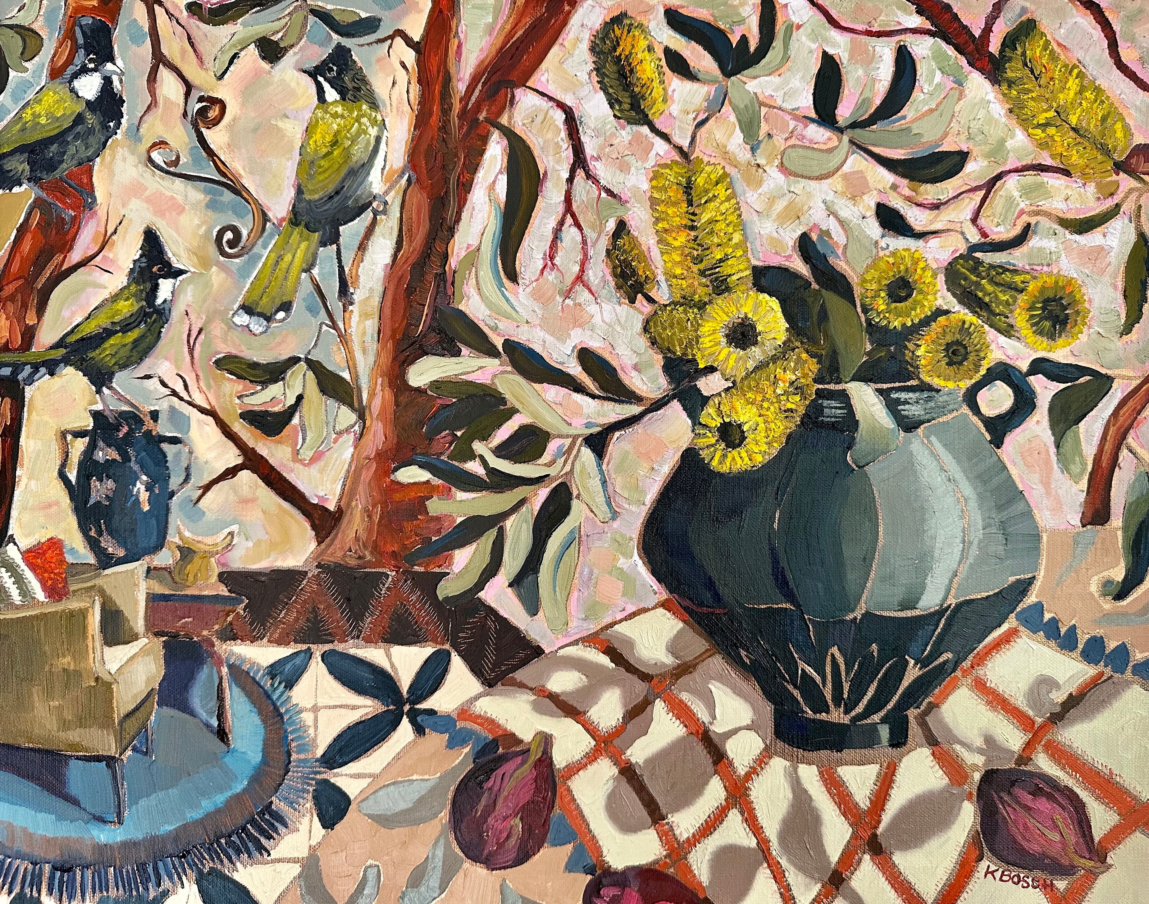 Kobie Bosch - Whip Birds with Banksia
