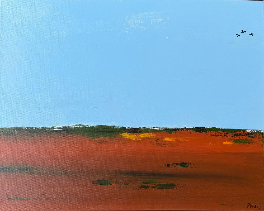 Paula Mackay - Red Outback, Blue Sky