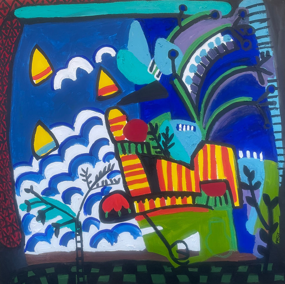 Margaret Delahunty Spencer - The last swim before dinner …Picasso  wallpaper series