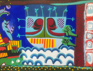 Margaret Delahunty Spencer - Salt on wallpaper from the series Picassos wallpaper