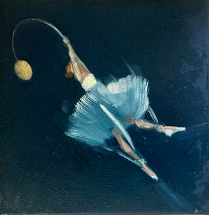 Zory McGrath - Little Ballerina with Gold Balloon (deep blue)