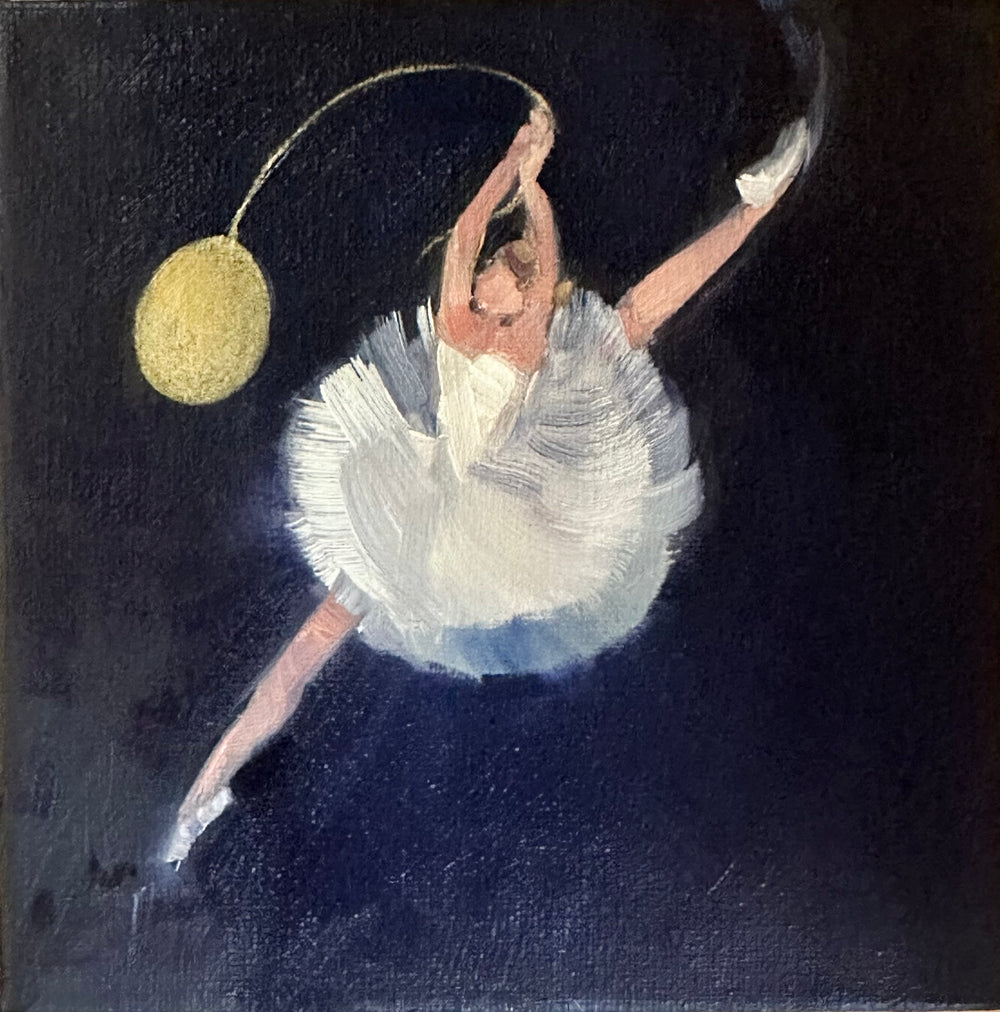 Zory McGrath - Little Ballerina with Gold Balloon (deep violet #1)
