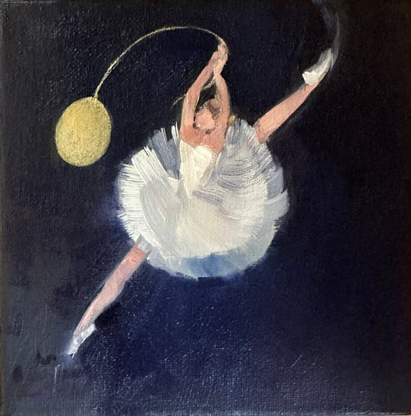 Zory McGrath - Little Ballerina with Gold Balloon (deep violet #1)