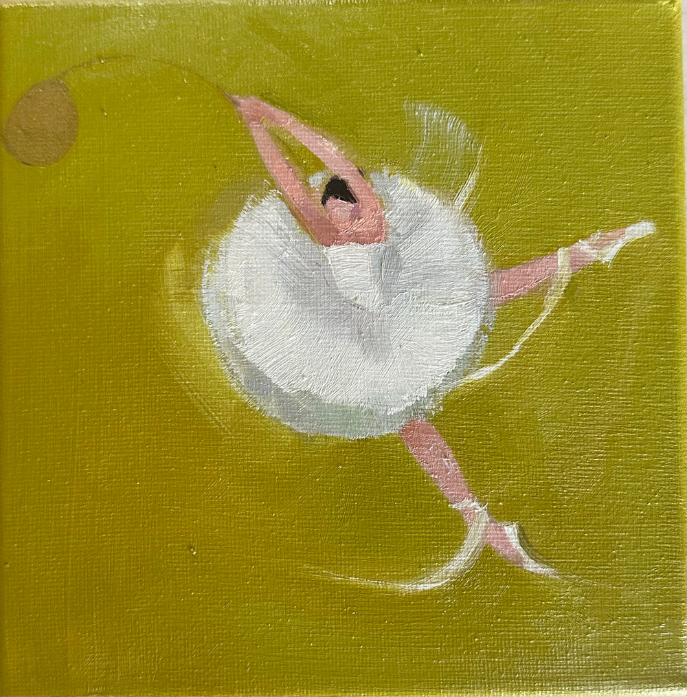 Zory McGrath - Little Ballerina with Gold Balloon (green gold)