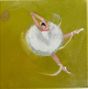 Zory McGrath - Little Ballerina with Gold Balloon (green gold)